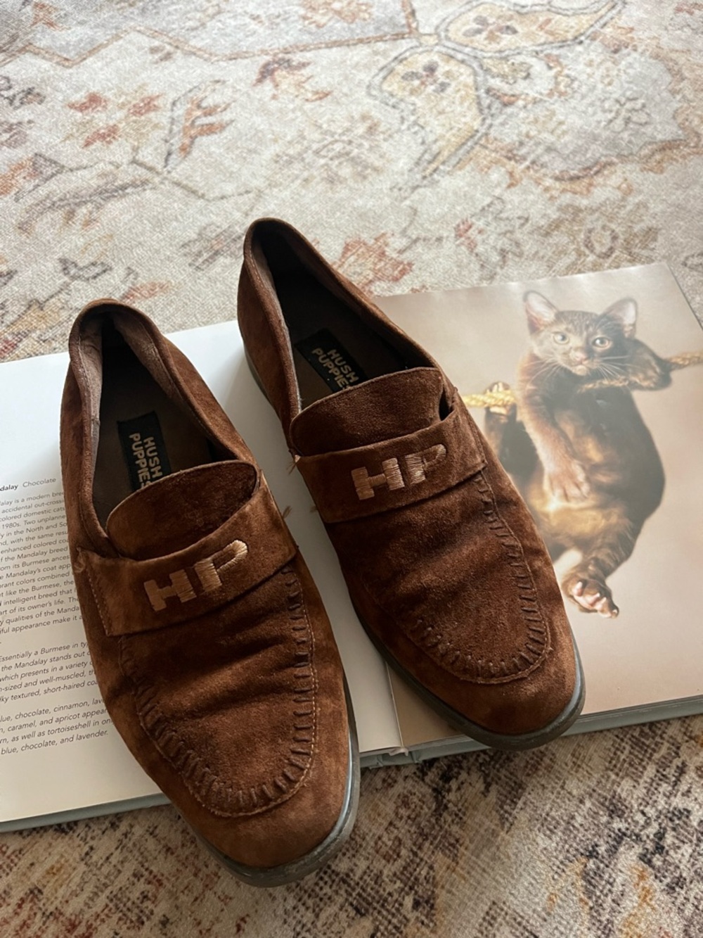 Hush Puppies Brown Suede Loafers